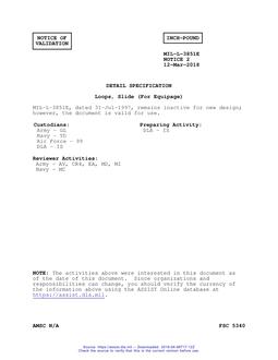 MIL MIL-L-3851E Notice 2 - Validation 1