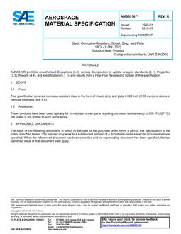 SAE AMS5516R SAE AMS5516R
