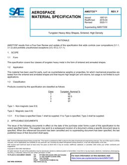 SAE AMS7725F SAE AMS7725F