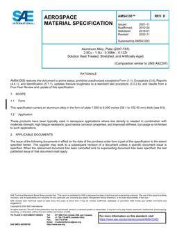 SAE AMS4330D SAE AMS4330D