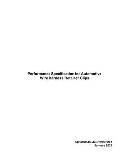 SAE USCAR44-1 SAE USCAR44-1