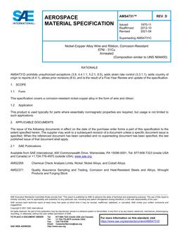 SAE AMS4731D SAE AMS4731D