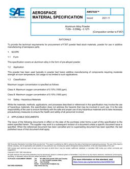 SAE AMS7020 SAE AMS7020
