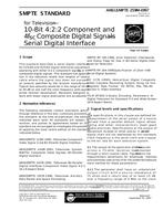 SMPTE 259M-1997 SMPTE 259M-1997