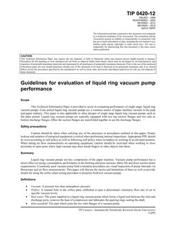 TAPPI TIP0420-12 TAPPI TIP0420-12