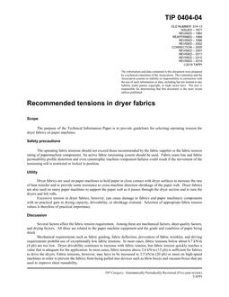 TAPPI TIP 0404-04 TAPPI TIP 0404-04