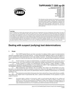 TAPPI T 1205 TAPPI T 1205
