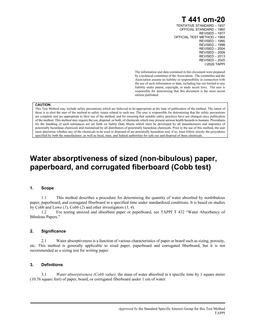 TAPPI T 441 TAPPI T 441