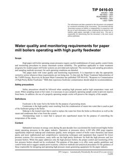 TAPPI TIP 0416-03 TAPPI TIP 0416-03