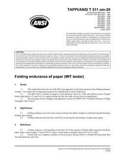 TAPPI T511 TAPPI T511