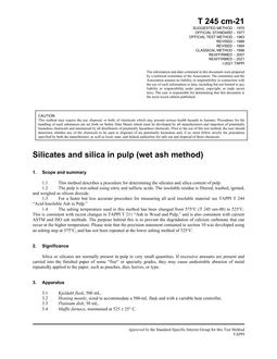 TAPPI T245 TAPPI T245