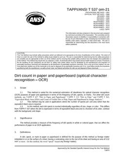 TAPPI T 537 TAPPI T 537