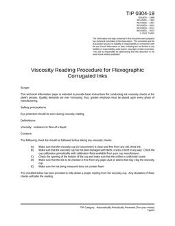 TAPPI TIP 0304-18 TAPPI TIP 0304-18