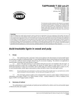 TAPPI T 222 TAPPI T 222