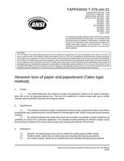 TAPPI T 476 TAPPI T 476