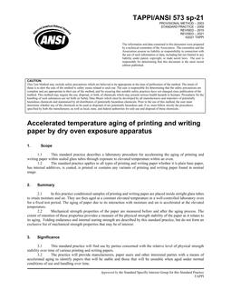 TAPPI T 573 TAPPI T 573