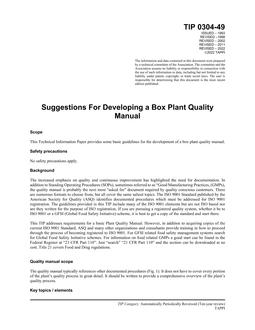 TAPPI TIP 0304-49 TAPPI TIP 0304-49