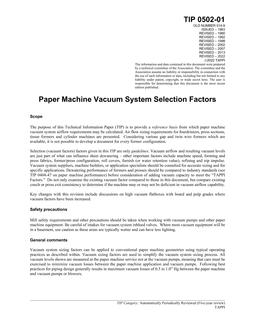 TAPPI TIP 0502-01 TAPPI TIP 0502-01