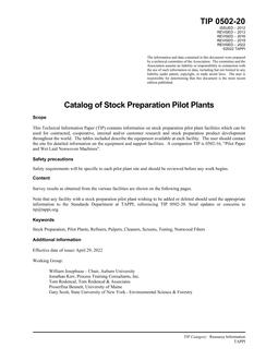 TAPPI TIP 0502-20 TAPPI TIP 0502-20