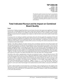 TAPPI TIP 0304-56 TAPPI TIP 0304-56